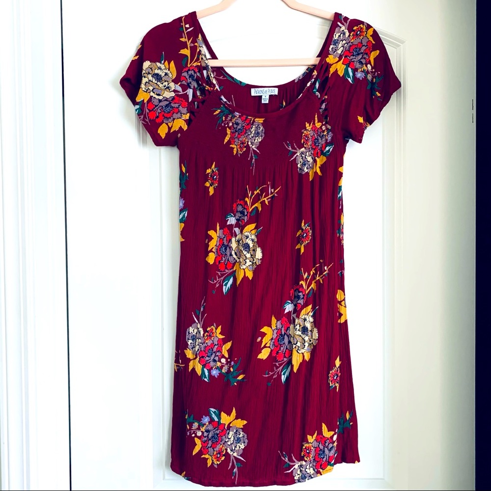 Patrons of Peace BOHO red floral dress